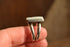 Opal Ring Size 7 - Modernist Two Stone Opal